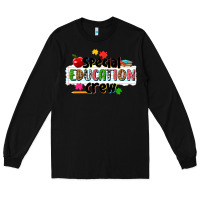 Black special education crew Long Sleeve Tee - NancyCooperArtShop