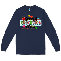 Navy special education crew Long Sleeve Tee - NancyCooperArtShop