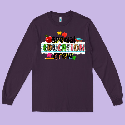 Special Education Crew Long Sleeve Tee Designed By Nancycooperartshop