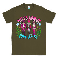Army Green Nuts About Christmas Classic Tee - CowhideDigitalArt
