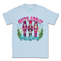 Dusty Blue Nuts About Christmas Classic Tee - CowhideDigitalArt