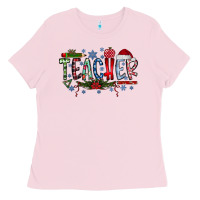 Bubblegum Pink teacher christmas Ladies Tee - RacoonDesign
