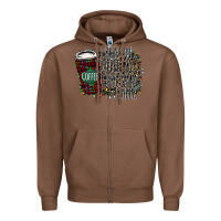 Chestnut I Run on Coffee and Christmas Cheer Zipper Hoodie - Bettercallsaul