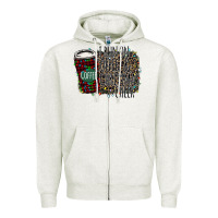 Oatmeal Heather I Run on Coffee and Christmas Cheer Zipper Hoodie - Bettercallsaul