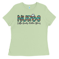 Matcha coffee scrubs and rubber gloves Ladies Tee - CowhideDigitalArt