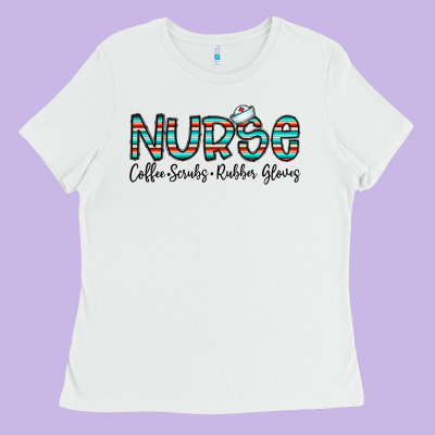 Coffee Scrubs And Rubber Gloves Ladies Tee Designed By Cowhidedigitalart