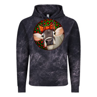 Cloud Black Christmas Cow, Vintage Hoodie - Jasminsmagicworld