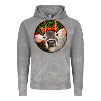 Cloud Rock Christmas Cow, Vintage Hoodie - Jasminsmagicworld