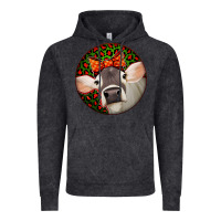 Vintage Black Christmas Cow, Vintage Hoodie - Jasminsmagicworld