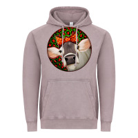 Christmas Cow, Vintage Hoodie | Teevron
