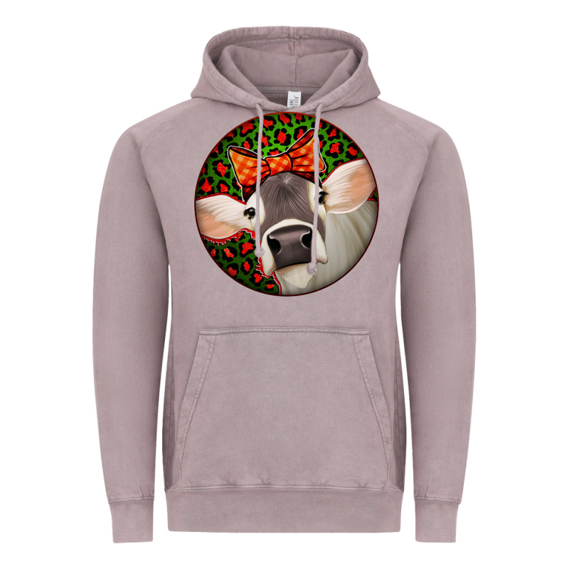 Christmas Cow, Vintage Hoodie by Jasminsmagicworld | Teevron