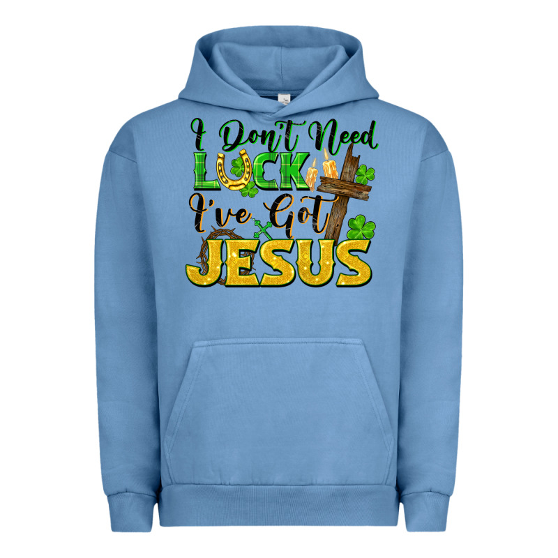 I Don't Need Luck I've Got Jesus St. Patricks Day Urban Hoodie by FaDigitalArtStudio | Teevron