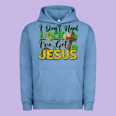 I Don't Need Luck I've Got Jesus St. Patricks Day Urban Hoodie Designed By Fadigitalartstudio