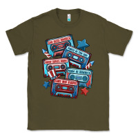 Army Green usa america cassette tapes Classic Tee - MaliasSmallBusiness