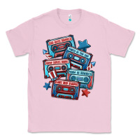 Bubblegum Pink usa america cassette tapes Classic Tee - MaliasSmallBusiness