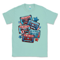 Seafoam usa america cassette tapes Classic Tee - MaliasSmallBusiness