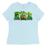 Baby Blue st patricks trucks Ladies Tee - FaDigitalArtStudio