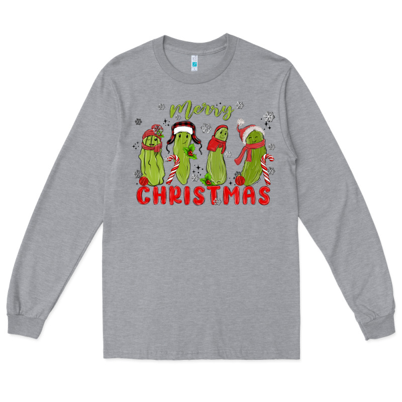 Pickle Merry Christmas Long Sleeve Tee by MaliasSmallBusiness | Teevron