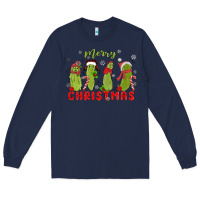 Navy Pickle Merry Christmas Long Sleeve Tee - MaliasSmallBusiness