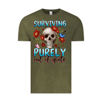 Vintage Olive surviving purely out of spite Vintage Tee - JahusDesignShop