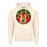 Vintage Artic Christmas Cow Vintage Hoodie - Jasminsmagicworld
