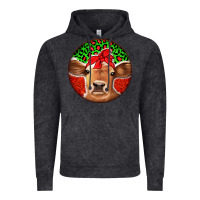 Vintage Black Christmas Cow Vintage Hoodie - Jasminsmagicworld