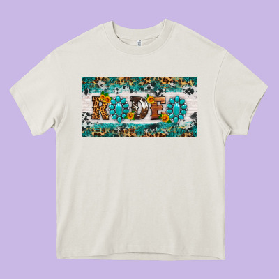 Rodeo License Plate Heavy Core Tee Designed By Hra Design Shop