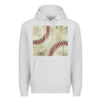 Dove Grey dirty baseball pattern Premium Hoodie - TumblerDesignByShophia