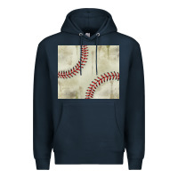 Navy dirty baseball pattern Premium Hoodie - TumblerDesignByShophia