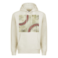 Oatmeal Heather dirty baseball pattern Premium Hoodie - TumblerDesignByShophia
