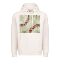 Pale Pink dirty baseball pattern Premium Hoodie - TumblerDesignByShophia