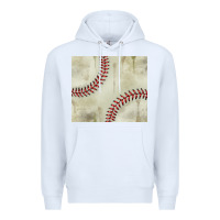 White dirty baseball pattern Premium Hoodie - TumblerDesignByShophia