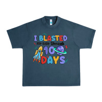 Midnight Navy i blasted my way through 100 days Urban Heavy Tee - MaliasSmallBusiness