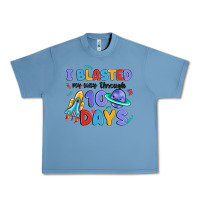 Pebble Blue i blasted my way through 100 days Urban Heavy Tee - MaliasSmallBusiness