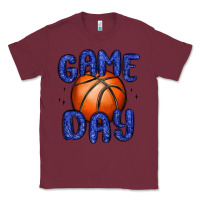 Burgundy game day basketball Classic Tee - MaliasSmallBusiness