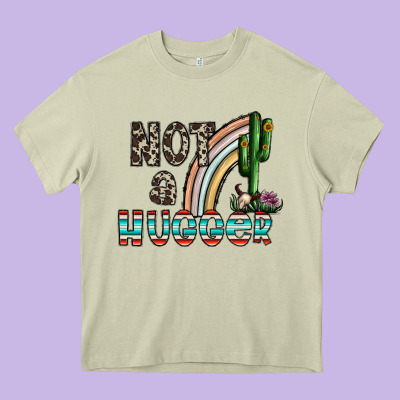 Not A Hugger Heavy Core Tee Designed By Cowhidedigitalart