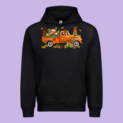 Thanksgiving Truck With Gnome Bbs Urban Hoodie Designed By Bundleandbundleshop