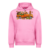 Fuchsia Pink thanksgiving truck with gnome bbs Urban Hoodie - BundleAndBundleShop