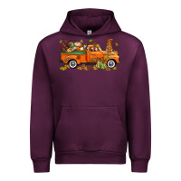 Mauve Wine thanksgiving truck with gnome bbs Urban Hoodie - BundleAndBundleShop