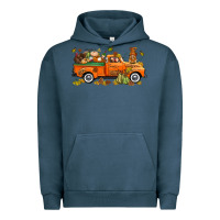 Pigment Midnight Navy thanksgiving truck with gnome bbs Urban Hoodie - BundleAndBundleShop