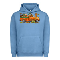 Pigment Pebble Blue thanksgiving truck with gnome bbs Urban Hoodie - BundleAndBundleShop