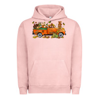 Pigment Salmon thanksgiving truck with gnome bbs Urban Hoodie - BundleAndBundleShop