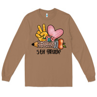 Toasted Coconut peace love 5th grade Long Sleeve Tee - JahusDesignShop