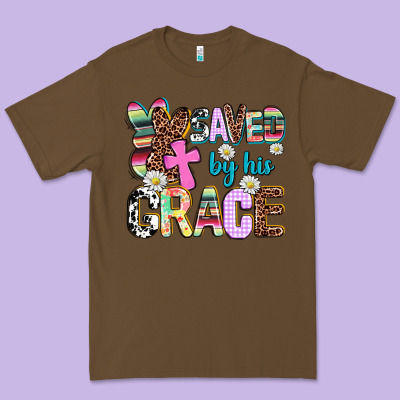 Saved By His Grace Premium Tee Designed By Adodesignshop