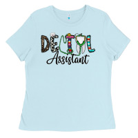 Baby Blue dentalassistant Ladies Tee - CowhideDigitalArt