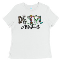 White dentalassistant Ladies Tee - CowhideDigitalArt