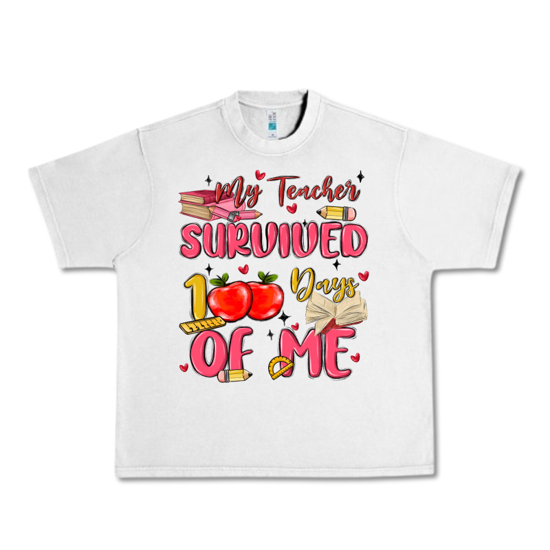 My Teacher Survived 100 Days Of Me Urban Heavy Tee by MaliasSmallBusiness | Teevron