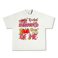 Pistachio my teacher survived 100 days of me Urban Heavy Tee - MaliasSmallBusiness