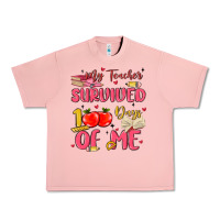 Salmon my teacher survived 100 days of me Urban Heavy Tee - MaliasSmallBusiness