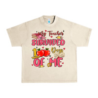 Sandshell my teacher survived 100 days of me Urban Heavy Tee - MaliasSmallBusiness